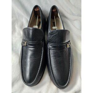 Florsheim‎ Imperial Black 92179 Loafers 11 D With Gold Buckle and Shoe Trees